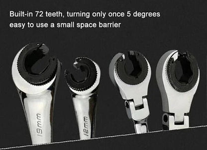 🔥🔥Open Tubing Ratchet Wrench (Fixed Head-Flexible Head 2 IN 1)