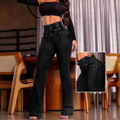 👖 50% OFF 🔥 Women's Elastic High-Waisted Slim-Fit Stretch Jeans