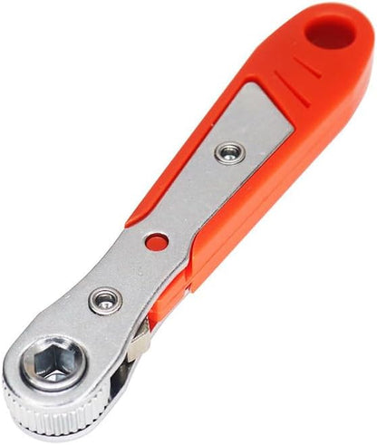 Ratchet screwdriver, suitable for tight spaces.