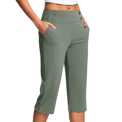 🔊Best-Selling Women High-Waisted Stretch Capri Pants for Summer