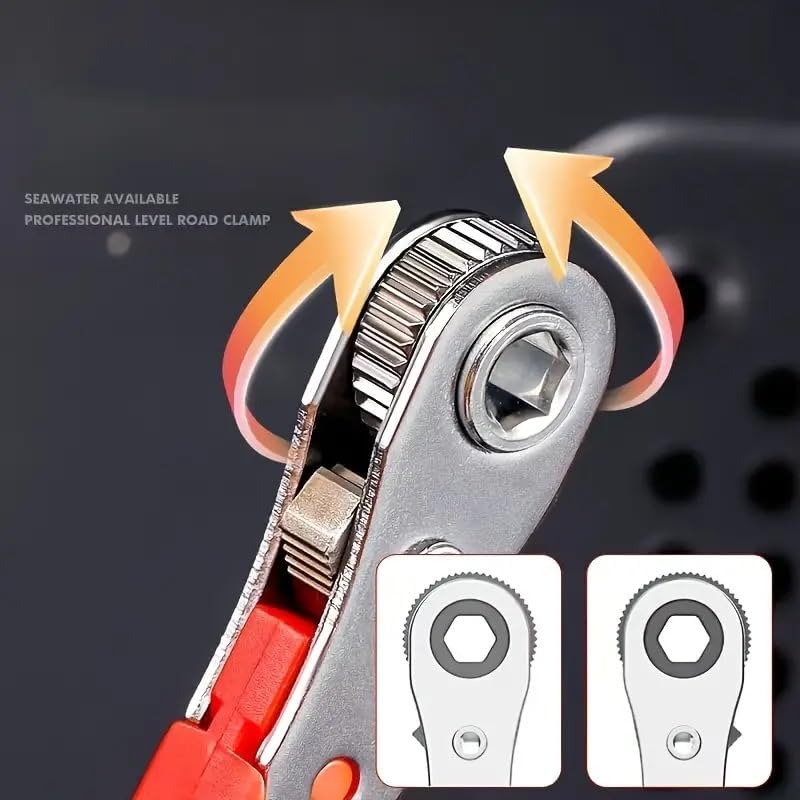Ratchet screwdriver, suitable for tight spaces.