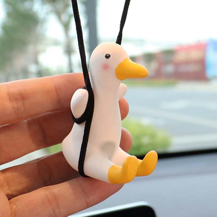Cute Swinging Duck Car Ornament / Rearview Mirror Pendant