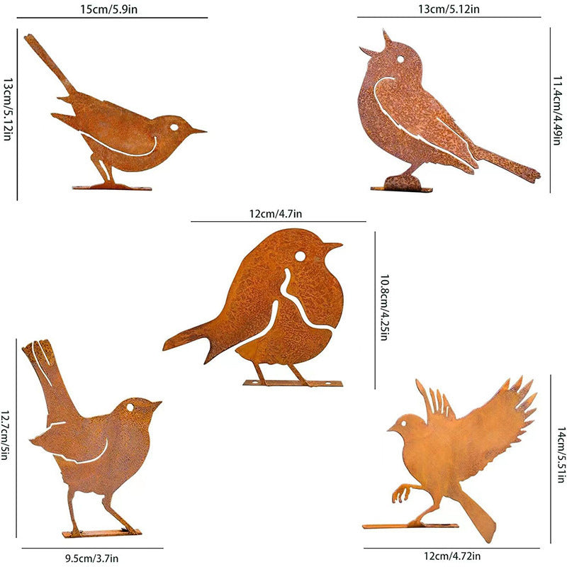 🦩Lifelike Distressed Iron Bird Sculptures — Outdoor Garden Decor