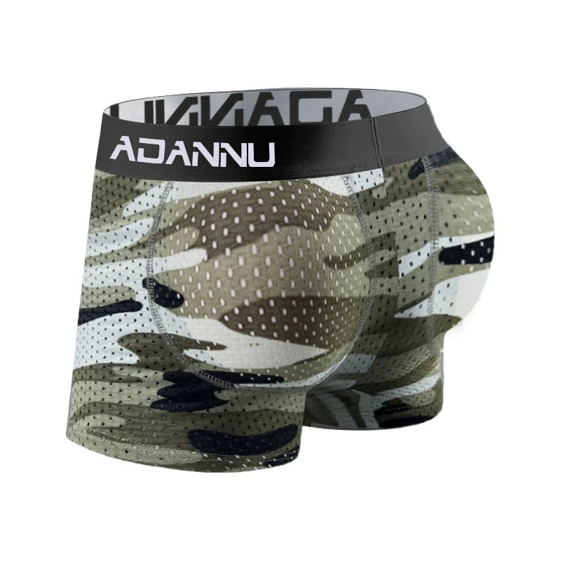 Men's Camouflage Removable Hip Pad Boxer Briefs