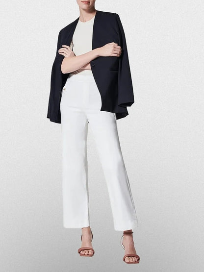 🔥Last Day 48% OFF🔥Tummy Control Twill Cropped Wide Leg Pant