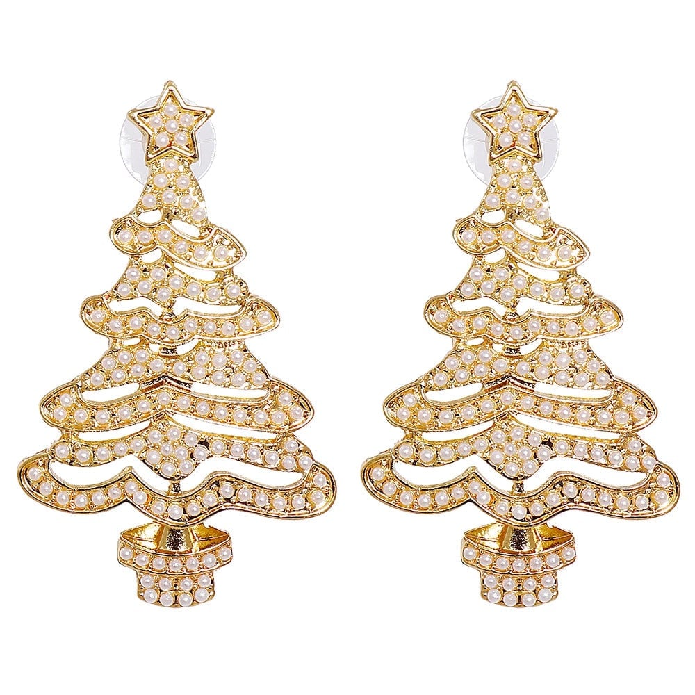 Radiantgrp - Shiny Christmas Tree Earrings