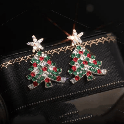 Radiantgrp - Shiny Christmas Tree Earrings