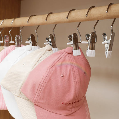 Hot Sale 49% OFF-Anti-rust Clip Space-saving Clothespin Hat Pants Storage Hanging Travel Hook