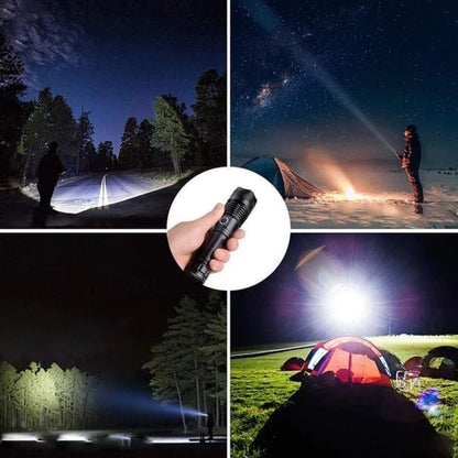 🔥LAST DAY SALE 49% OFF🔥 - LED Rechargeable Tactical Laser Flashlight High Lumens
