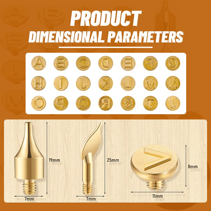 26 Letters Copper Mold —DIY Wood Burning/Carving Set