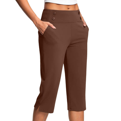 🔊Best-Selling Women High-Waisted Stretch Capri Pants for Summer