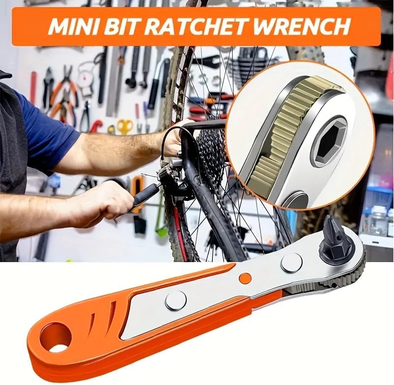 Ratchet screwdriver, suitable for tight spaces.
