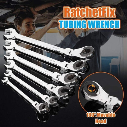 🔥🔥Open Tubing Ratchet Wrench (Fixed Head-Flexible Head 2 IN 1)