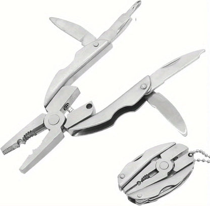 Multifunctional Stainless Steel Pliers & Mini Wrench Tool Set - Compact 5-in-1 Multipurpose Pliers & Wrench Set