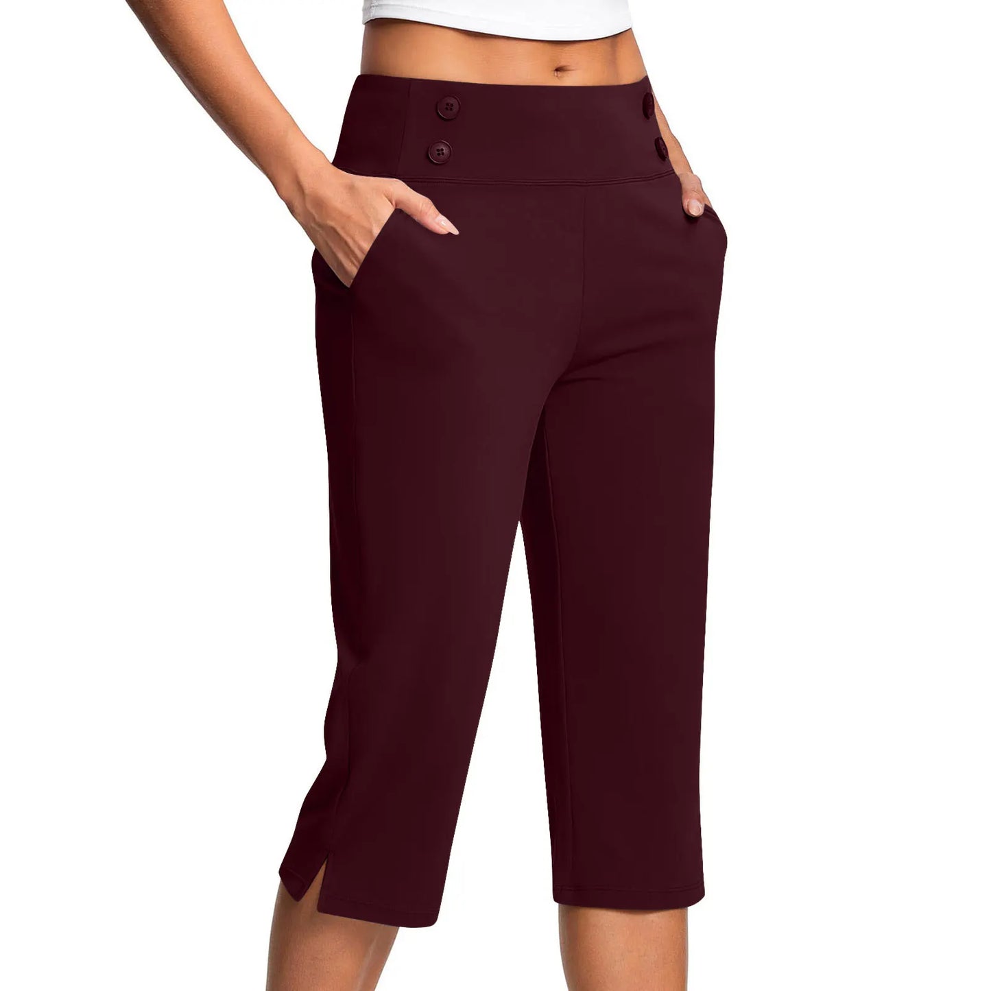🔊Best-Selling Women High-Waisted Stretch Capri Pants for Summer