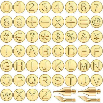 26 Letters Copper Mold —DIY Wood Burning/Carving Set