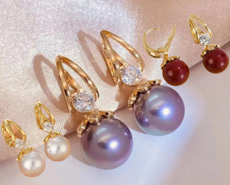 🎊Women's Sparkling Pearl Earrings