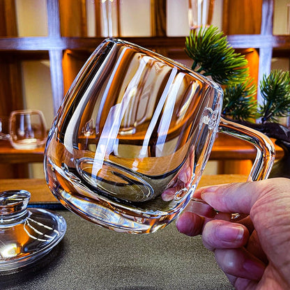 Handmade Natural Quartz Crystal Transparent Cup(10.8oz/320ml)