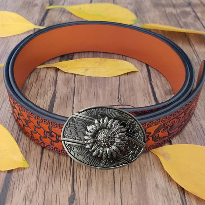 🔥LAST DAY 50% OFF🔥Fashion Punk Hidden Folding Knife Leather Belt