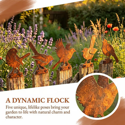 🦩Lifelike Distressed Iron Bird Sculptures — Outdoor Garden Decor