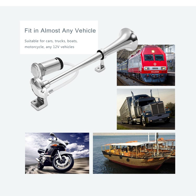 🔥Hot Sale🔥Motorcycle Horn + Mounting Hardware and Complete Wiring Kit