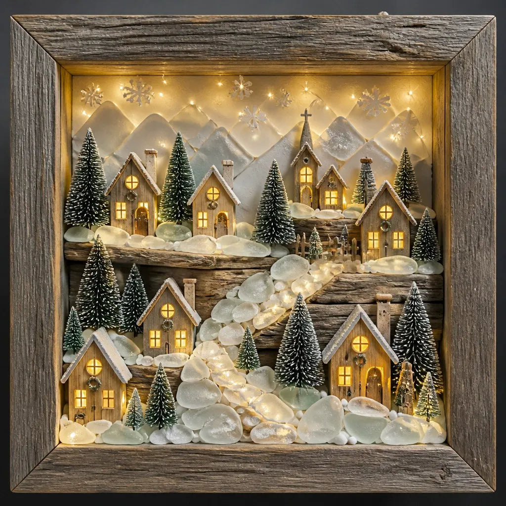 🌊✨Limited-Time Hot Seller🗼Sea Glass Shadow Box Night Light