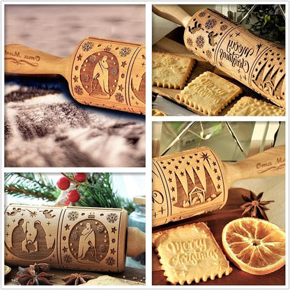 Gingerbread man rolling pin