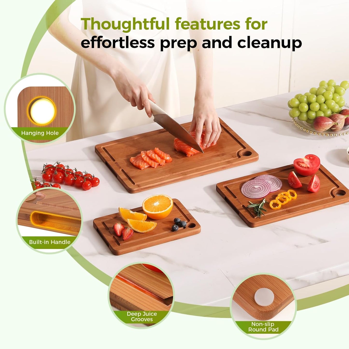 ✨Bestselling✨A bamboo cutting board for the kitchen, an ideal home gift.