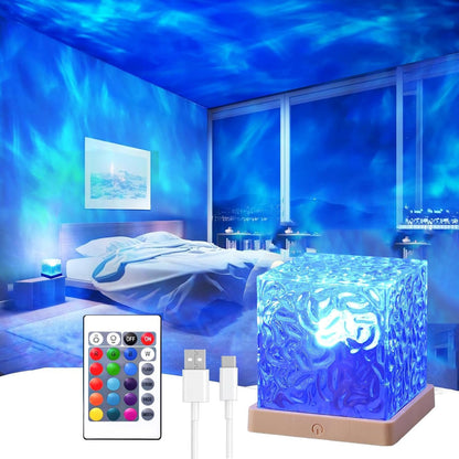 Ocean Wave Projection Lamp — Creates a 3D Water Ripple Projection Effect