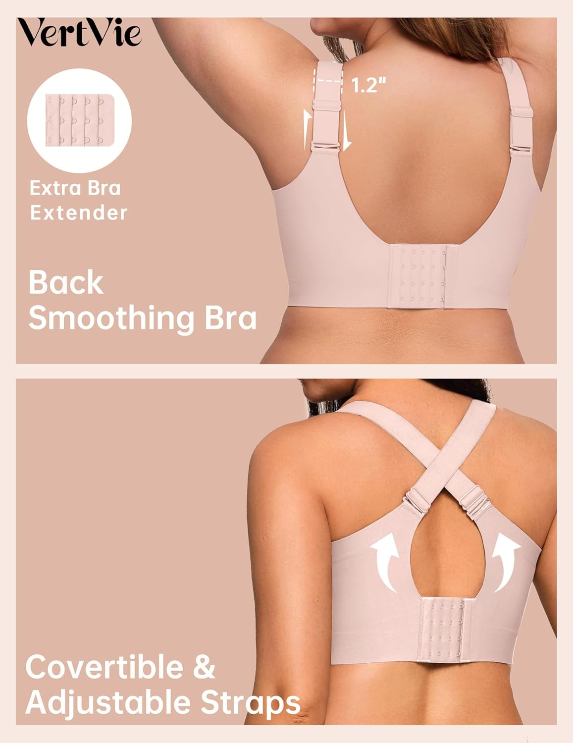 Vertvie Plus Size Jelly Bra