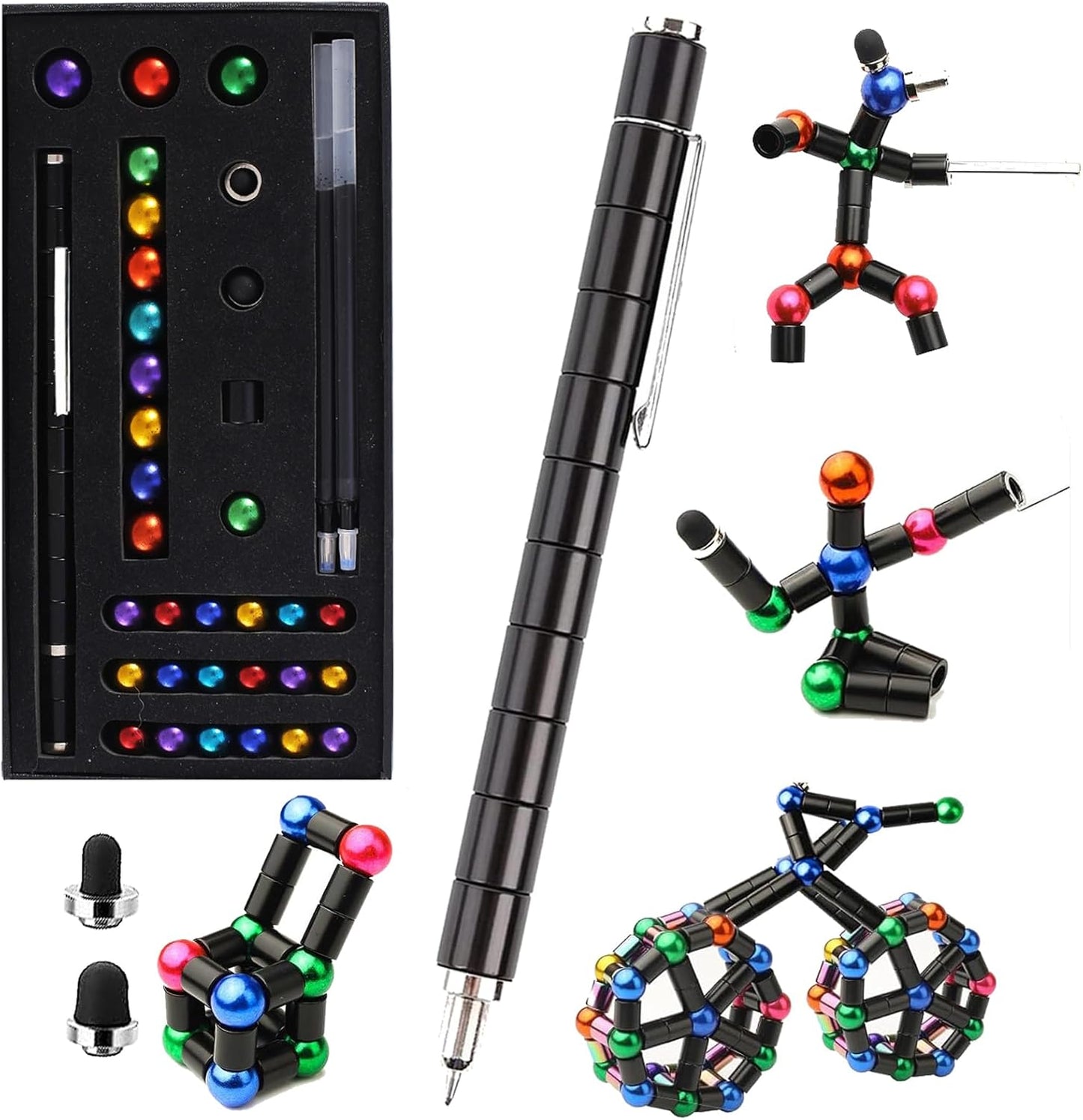 Magnetic fingertip pen, decompression magnetic pen fingertip toy pen