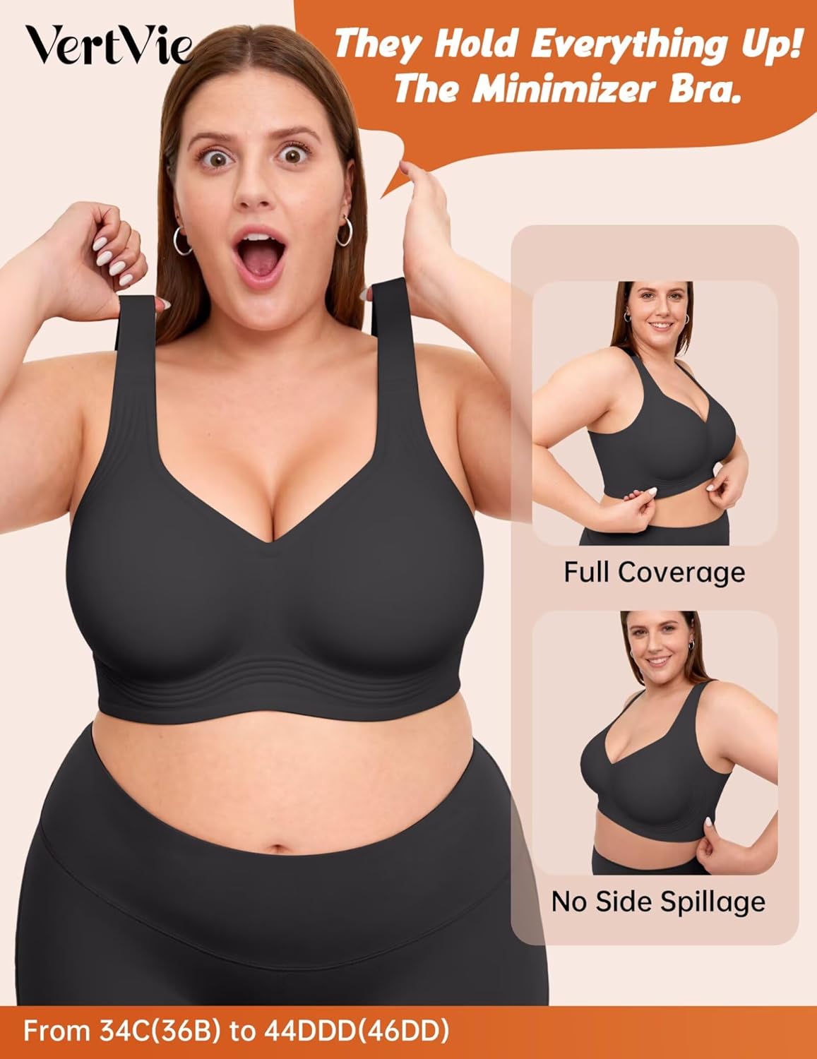 Vertvie Plus Size Jelly Bra