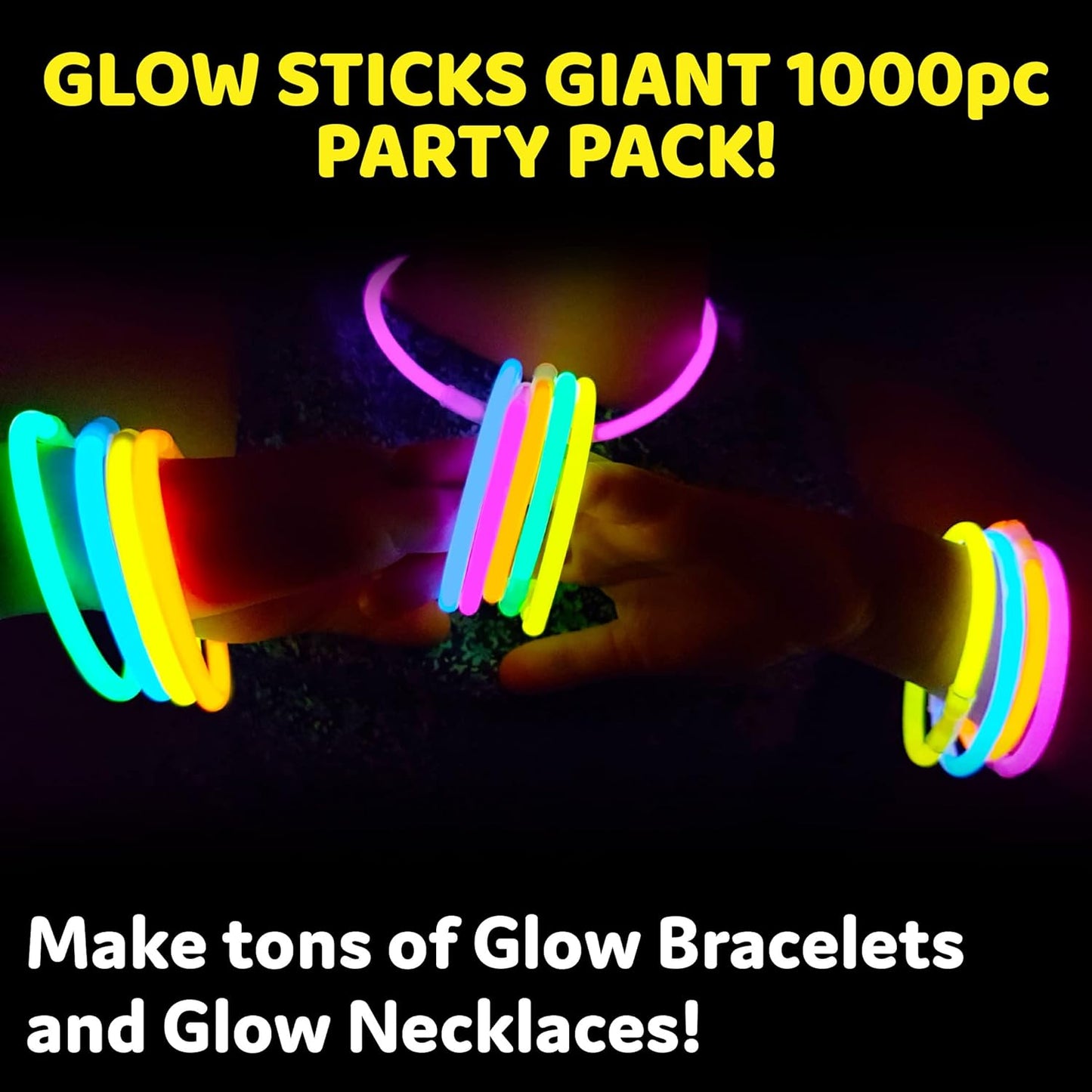 Party Extra Bright Glow Sticks Bulk Party Supplies 100 Count - 8 Inch Glow in the Dark Halloween Party Favors