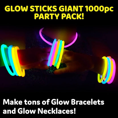 Party Extra Bright Glow Sticks Bulk Party Supplies 100 Count - 8 Inch Glow in the Dark Halloween Party Favors