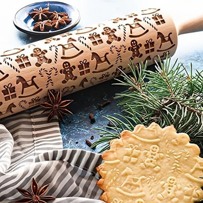Gingerbread man rolling pin