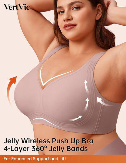 Vertvie Plus Size Jelly Bra