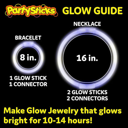 Party Extra Bright Glow Sticks Bulk Party Supplies 100 Count - 8 Inch Glow in the Dark Halloween Party Favors