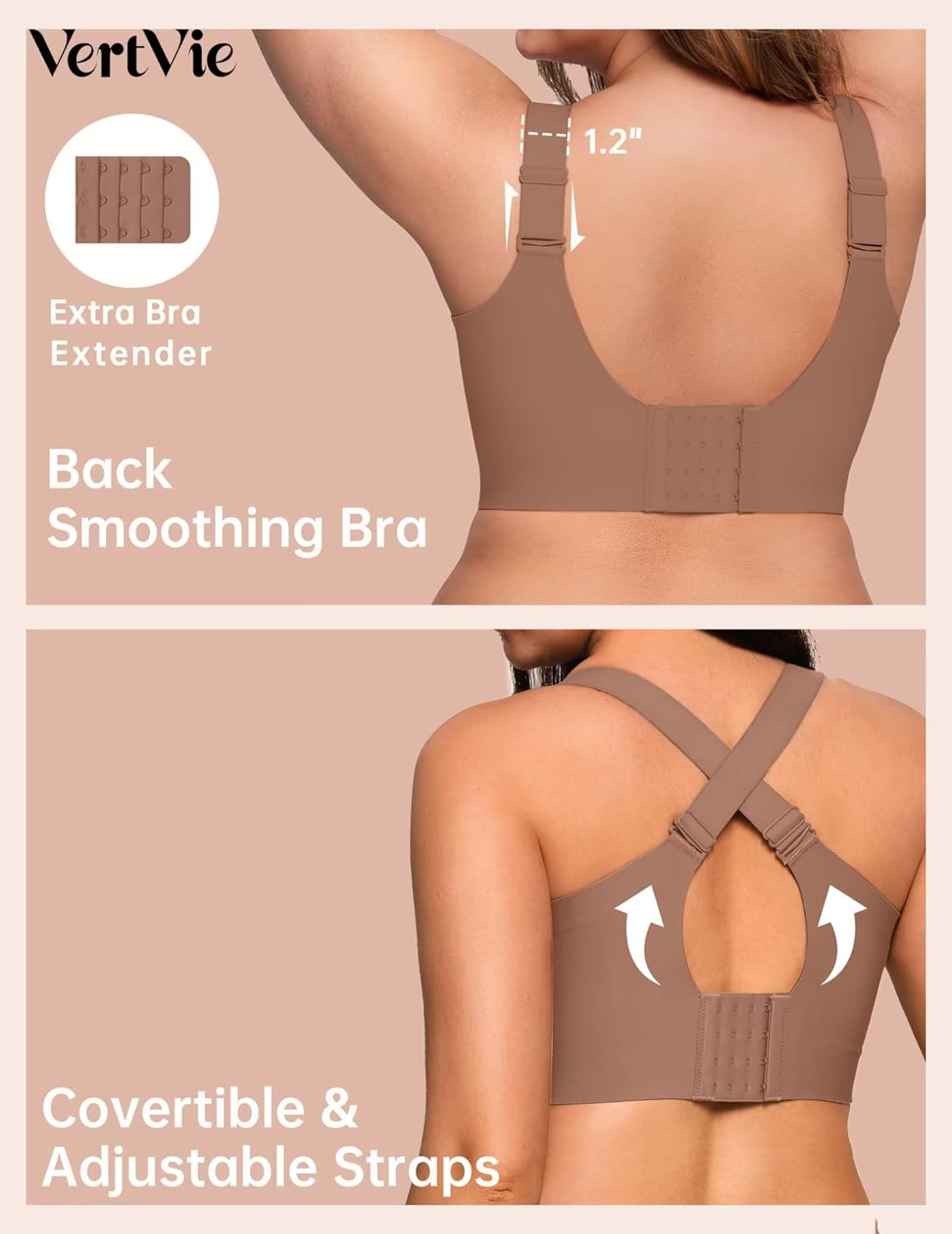 Vertvie Plus Size Jelly Bra