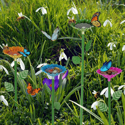 HOT SALE🐝🌷Bee and Butterfly Water Feeder with Flower Design