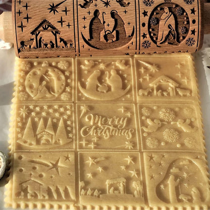 Gingerbread man rolling pin