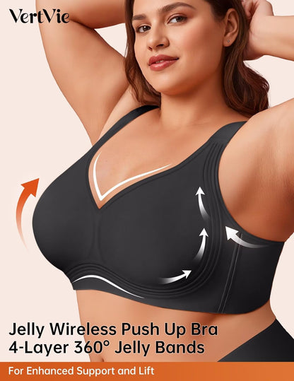Vertvie Plus Size Jelly Bra