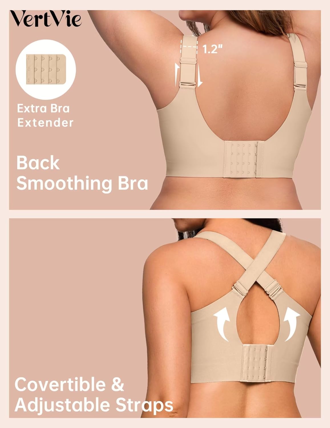 Vertvie Plus Size Jelly Bra