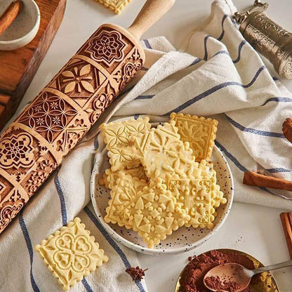 Gingerbread man rolling pin