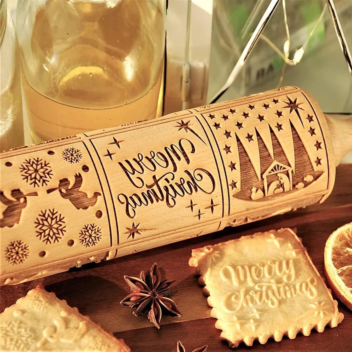Gingerbread man rolling pin