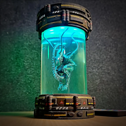 Desktop decorative alien resin lamp