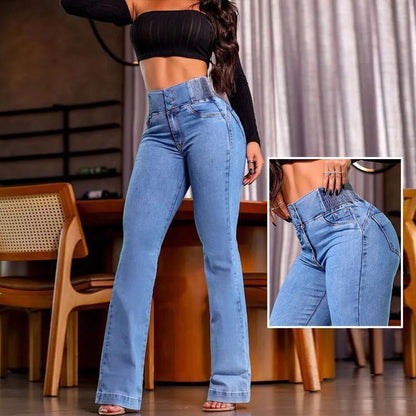 👖 50% OFF 🔥 Women's Elastic High-Waisted Slim-Fit Stretch Jeans