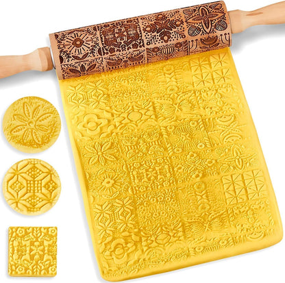Gingerbread man rolling pin