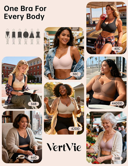 Vertvie Plus Size Jelly Bra