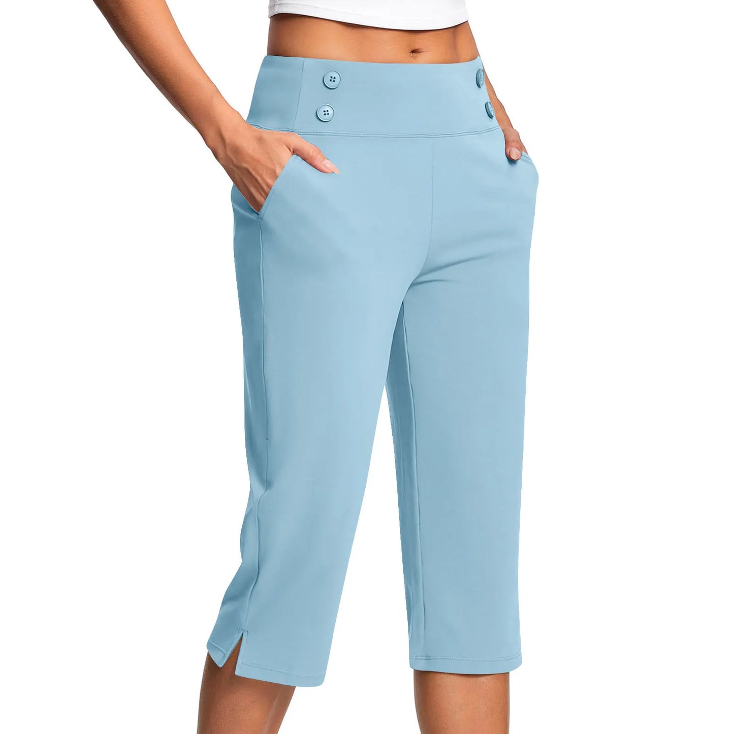 🔊Best-Selling Women High-Waisted Stretch Capri Pants for Summer