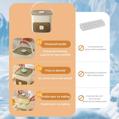 ❄️ Summer Best-Seller 🧊 ice cube tray with lid and storage bin